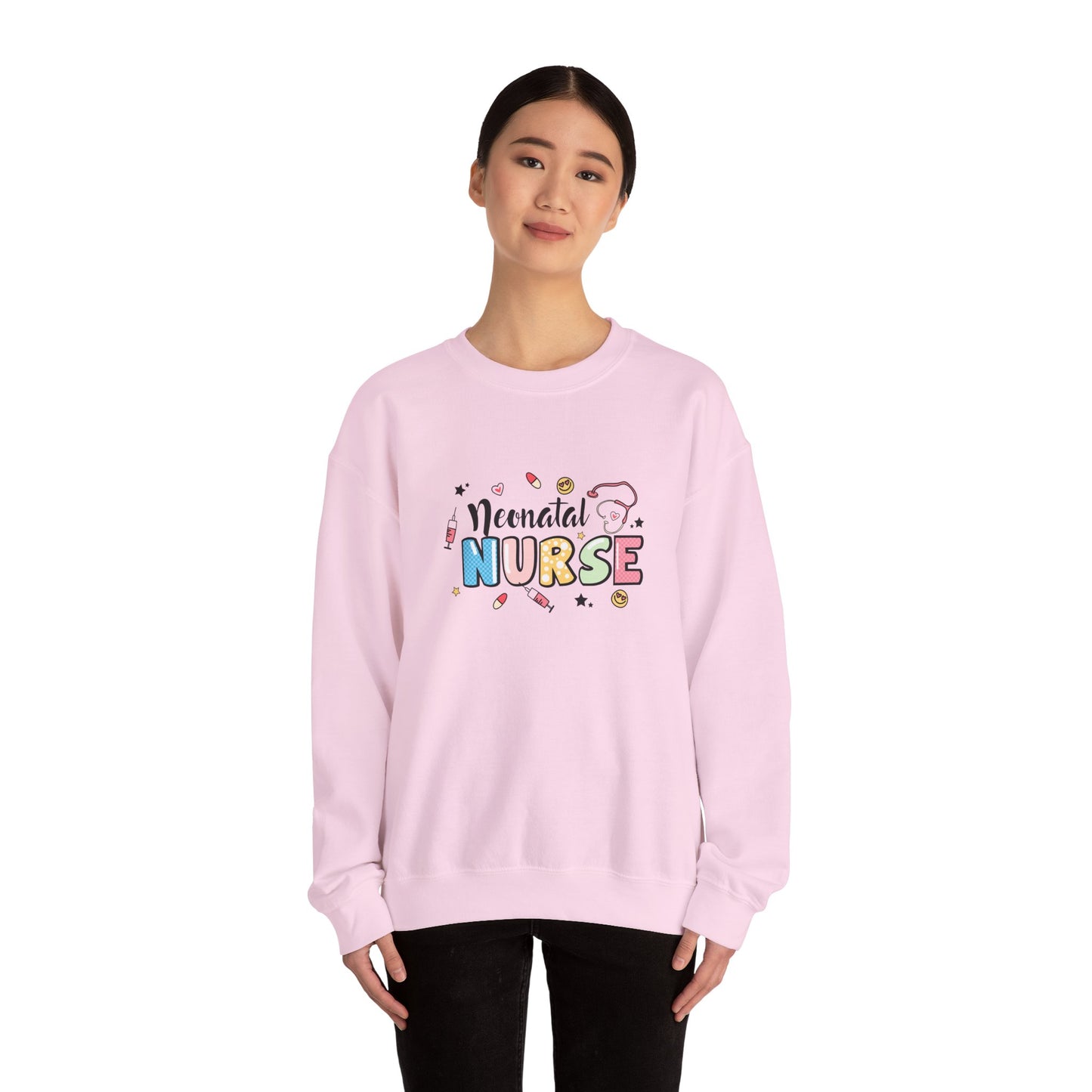 Neonatal Nurse Doodle NICU Crewneck Sweatshirt