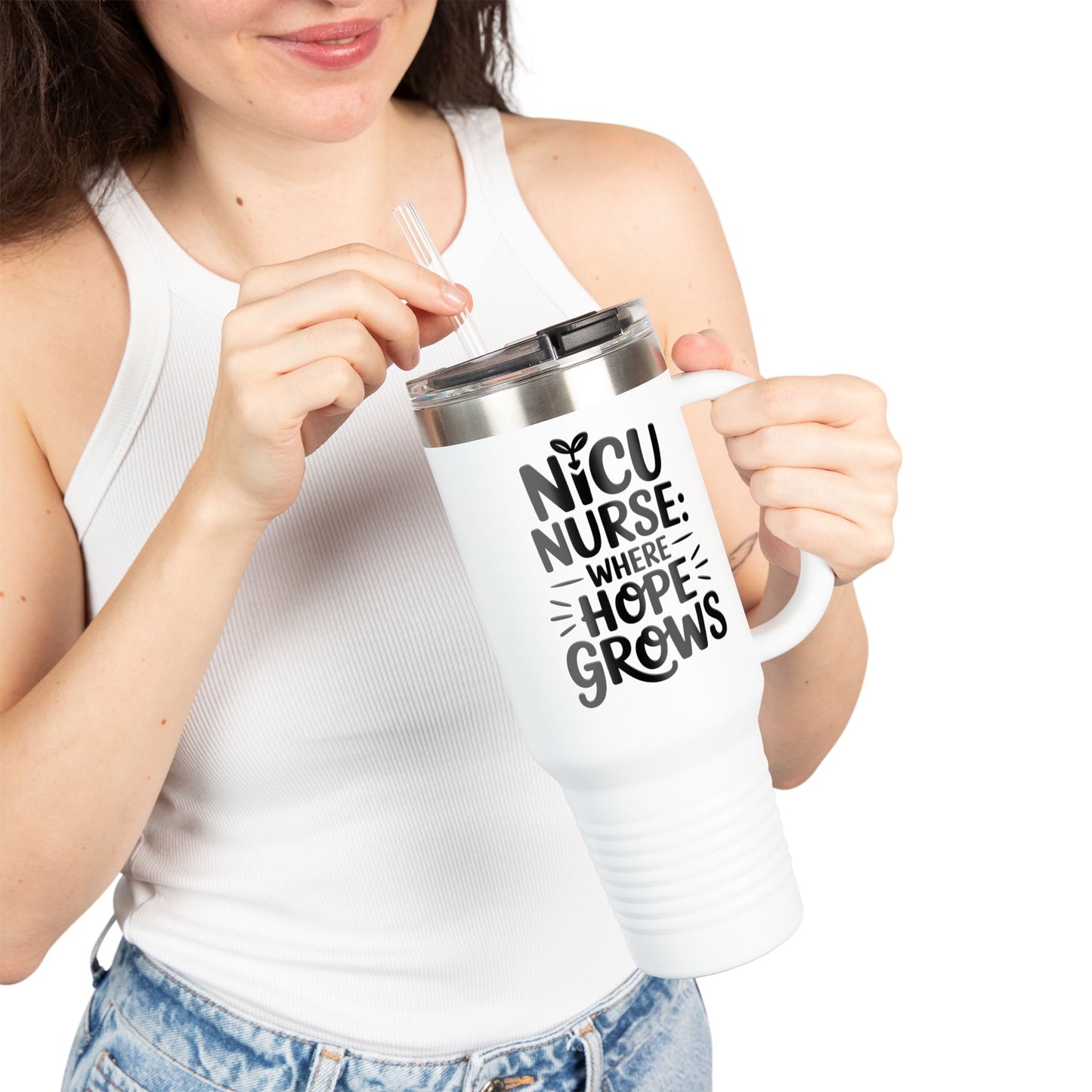 Where Hope Grows NICU Nurse Insulated Travel Mug 40oz