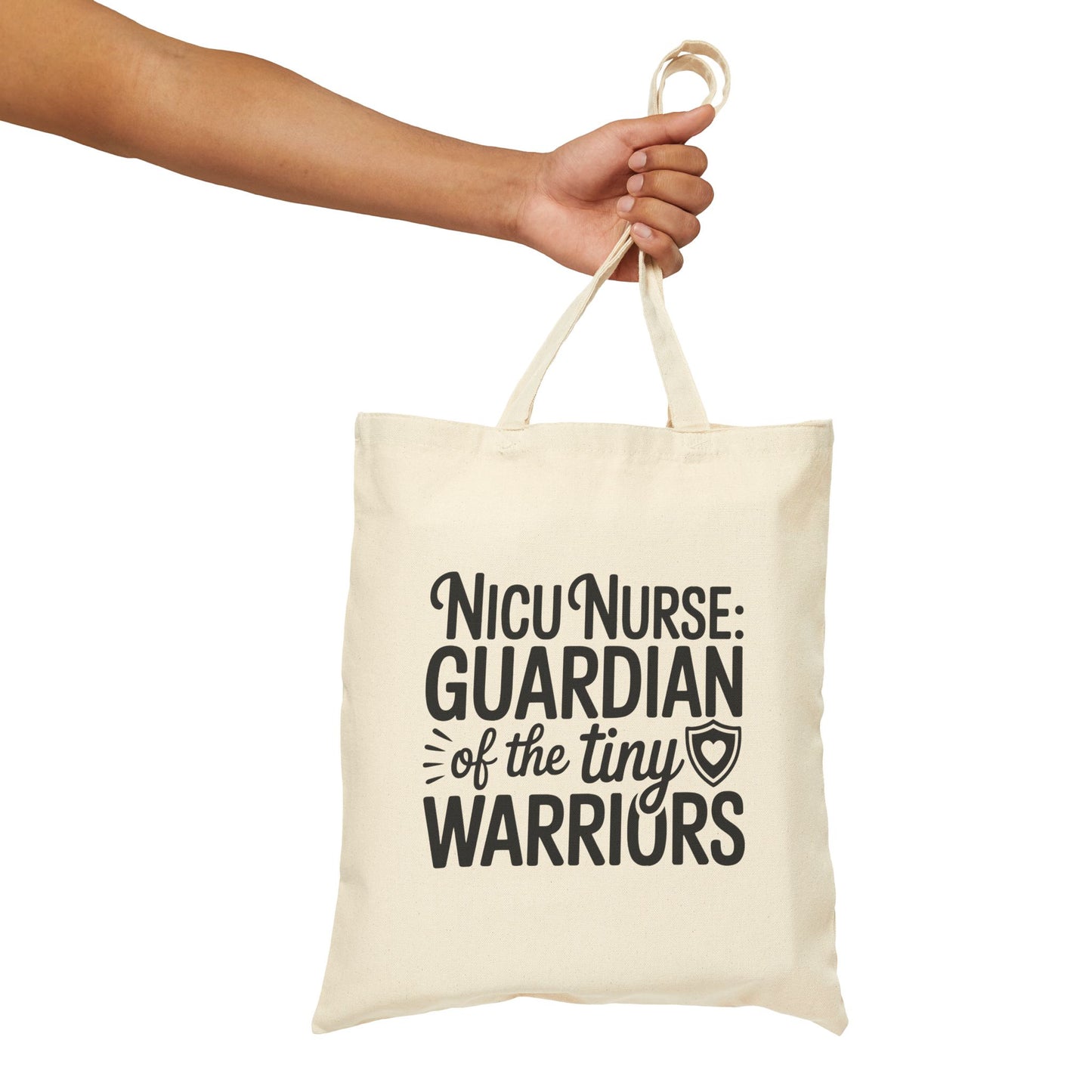 Guardian of the Tiny Warriors NICU Nurse Cotton Canvas Tote Bag