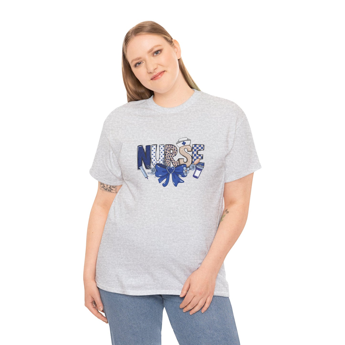 Preppy Nurse Floral Leopard Print T-Shirt