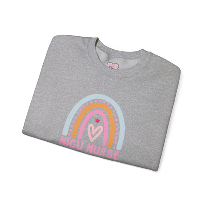 NICU Nurse Boho Rainbow Retro Crewneck Sweatshirt