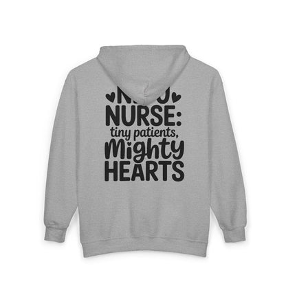 Tiny Patients Mighty Hearts NICU Nurse Zip Hoodie