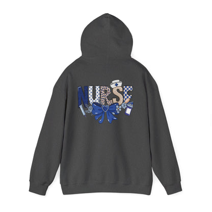 Preppy Nurse Floral Leopard Print Hoodie