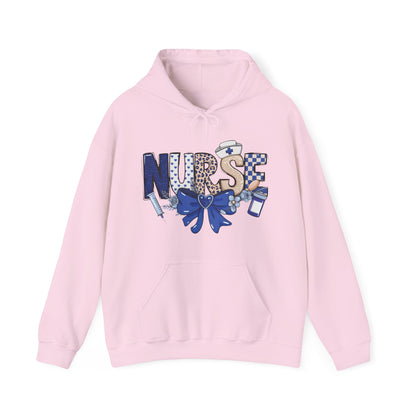 Preppy Nurse Floral Leopard Print Hoodie