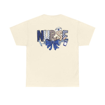 Preppy Nurse Floral Leopard Print T-Shirt