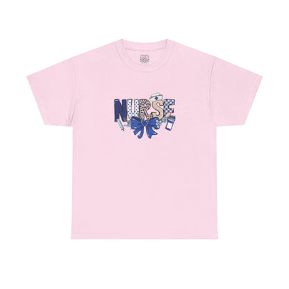 Preppy Nurse Floral Leopard Print T-Shirt
