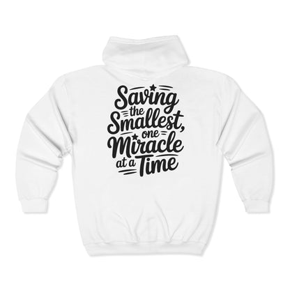 Saving the Smallest One Miracle at a Time Zip Hoodie