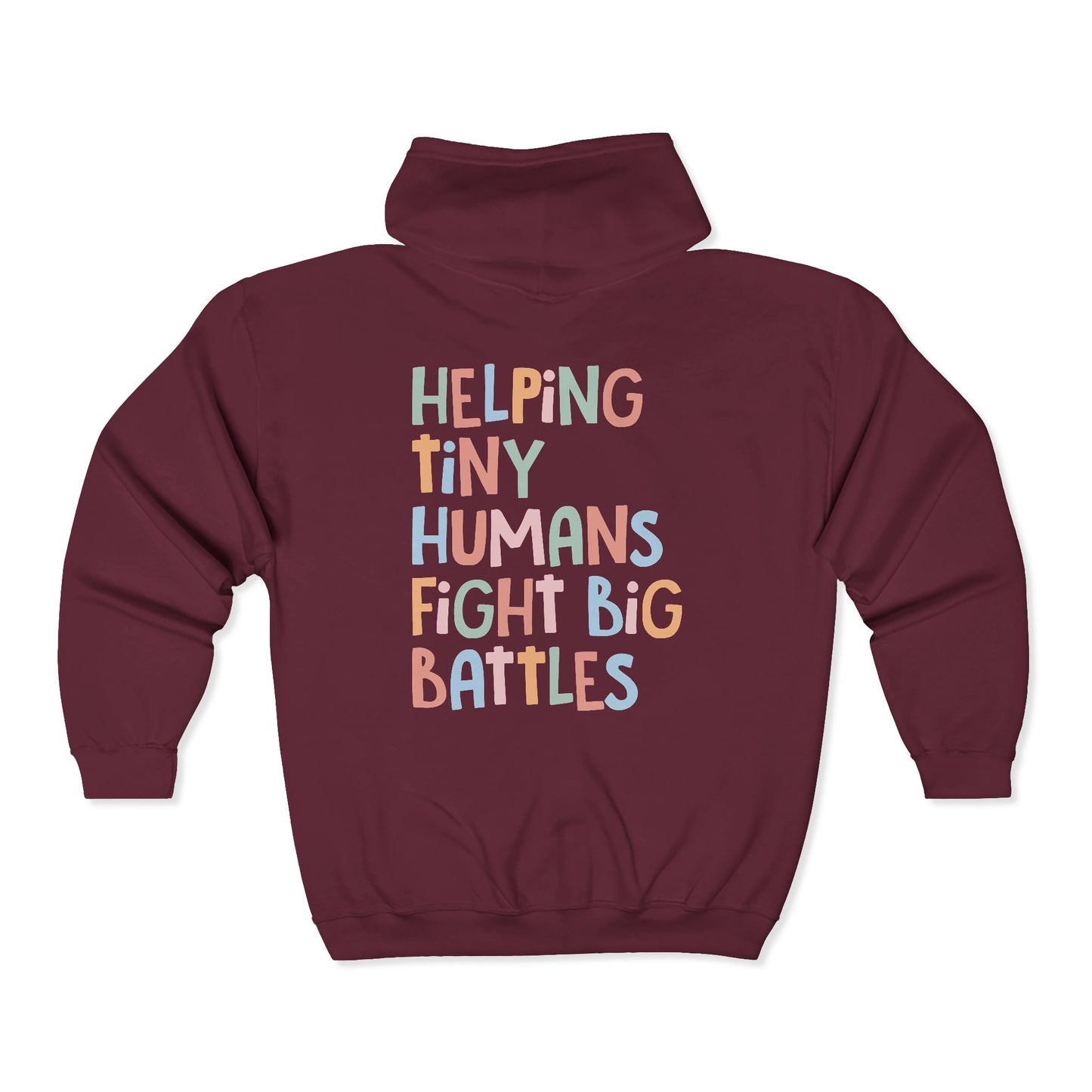 NICU Nurse Zip-Up Hoodie | Helping Tiny Humans Fight Big Battles