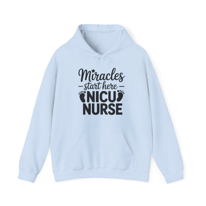 Miracles Start Here NICU Nurse Hoodie