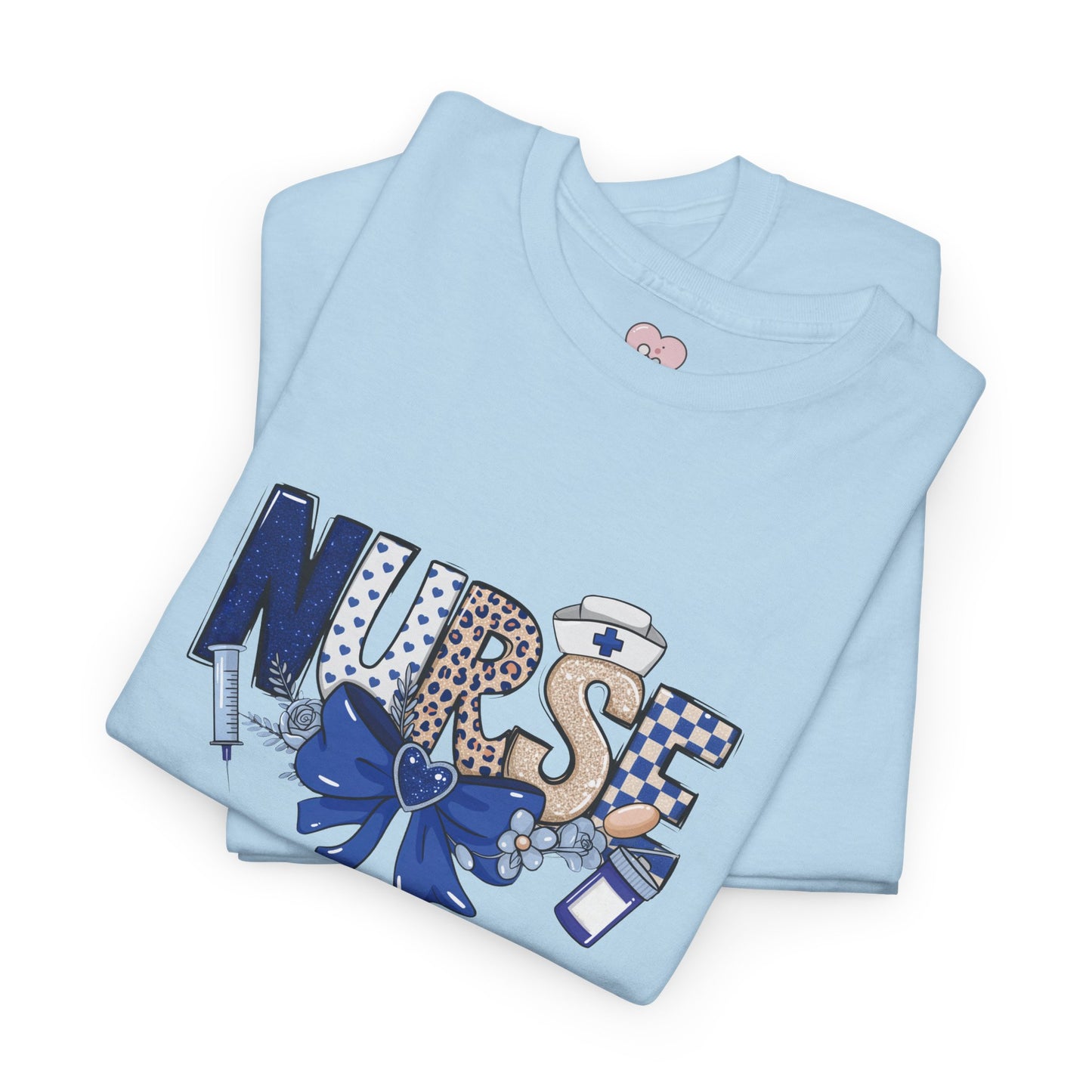 Preppy Nurse Floral Leopard Print T-Shirt