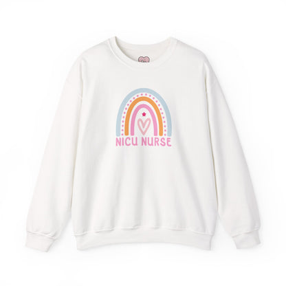 NICU Nurse Boho Rainbow Retro Crewneck Sweatshirt