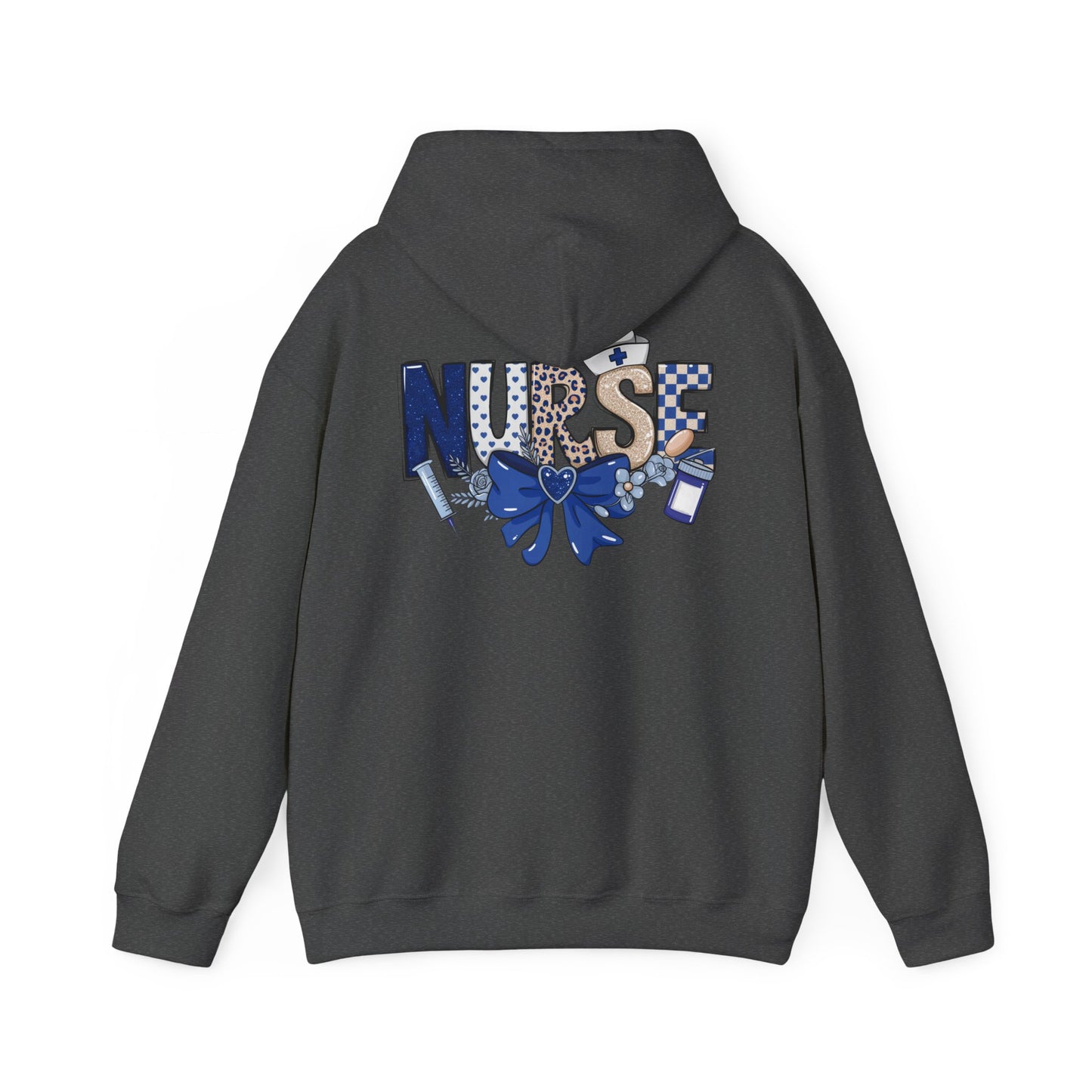 Preppy Nurse Floral Leopard Print Hoodie