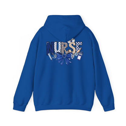 Preppy Nurse Floral Leopard Print Hoodie