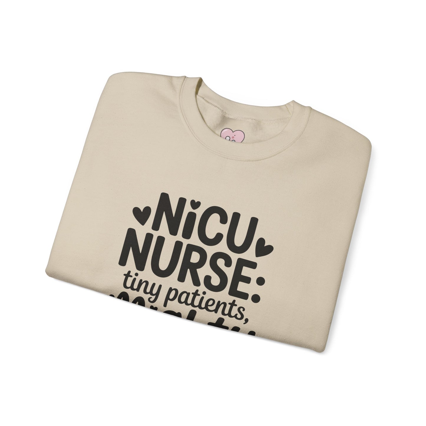 Tiny Patients Mighty Hearts NICU Nurse Crewneck Sweatshirt