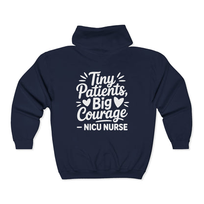 Tiny Patients Big Courage Zip Hoodie