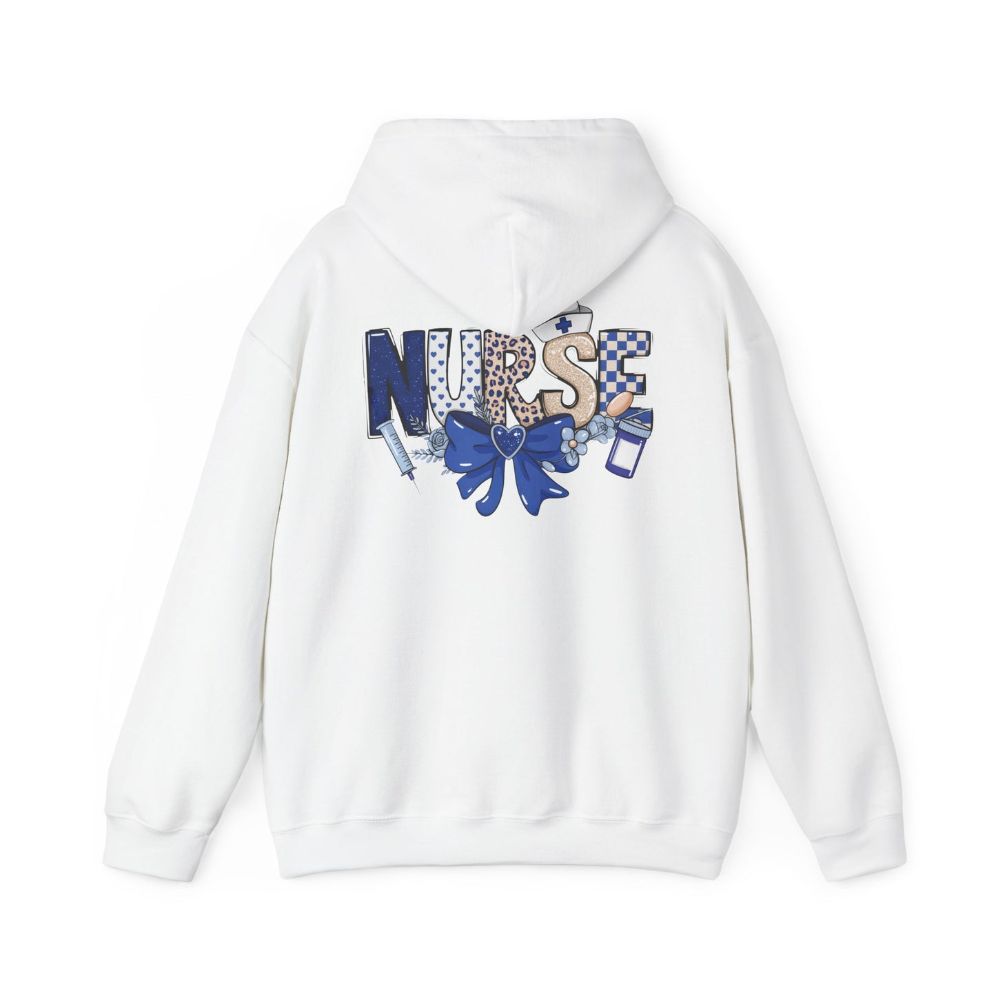 Preppy Nurse Floral Leopard Print Hoodie