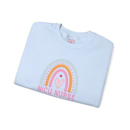 NICU Nurse Boho Rainbow Retro Crewneck Sweatshirt
