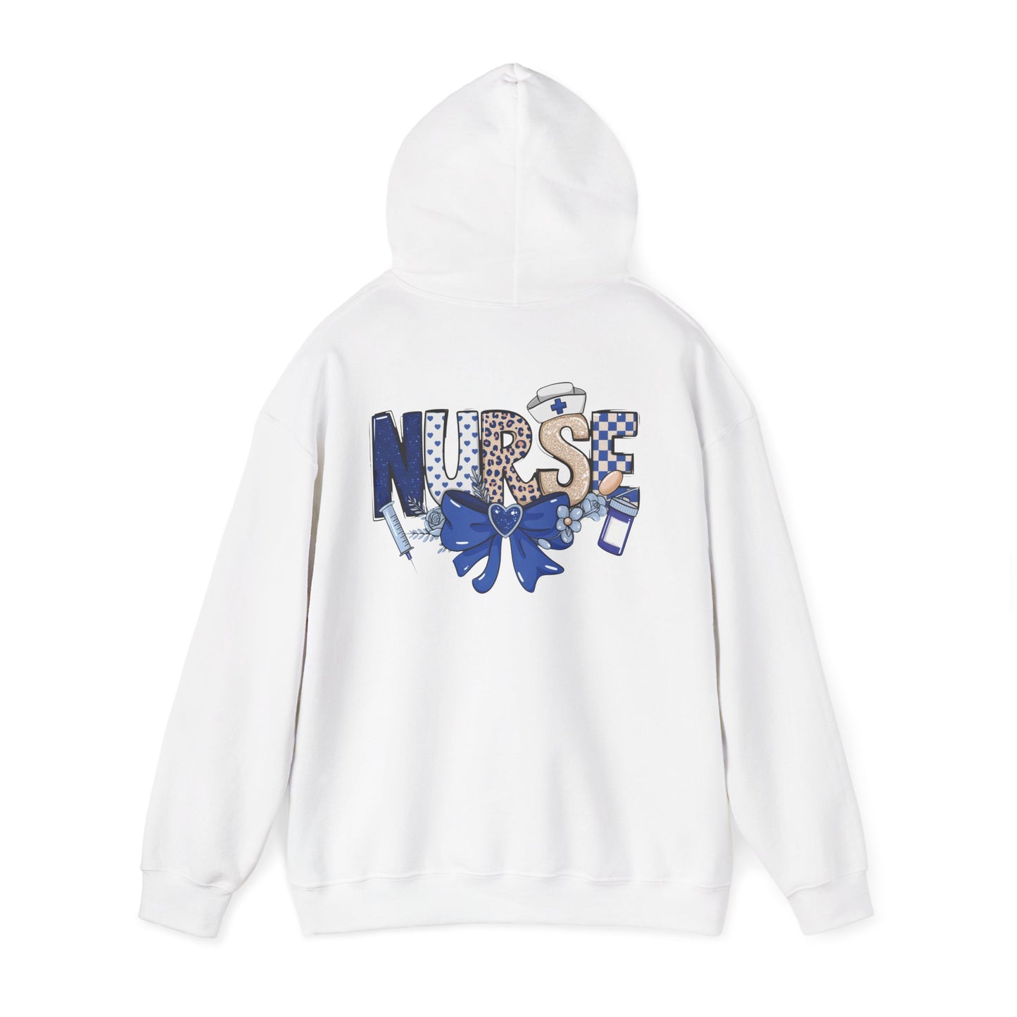 Preppy Nurse Floral Leopard Print Hoodie
