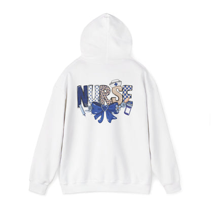 Preppy Nurse Floral Leopard Print Hoodie