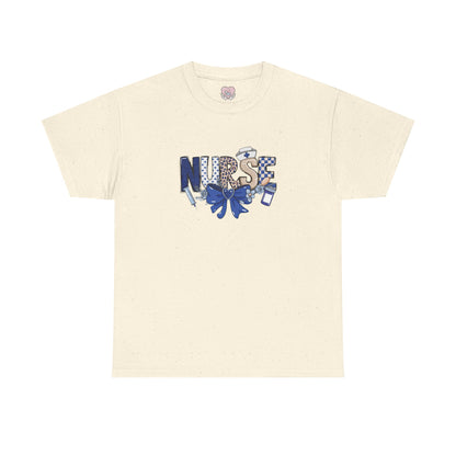 Preppy Nurse Floral Leopard Print T-Shirt