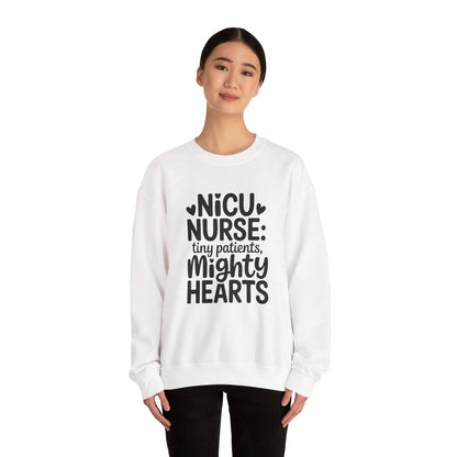 Tiny Patients Mighty Hearts NICU Nurse Crewneck Sweatshirt