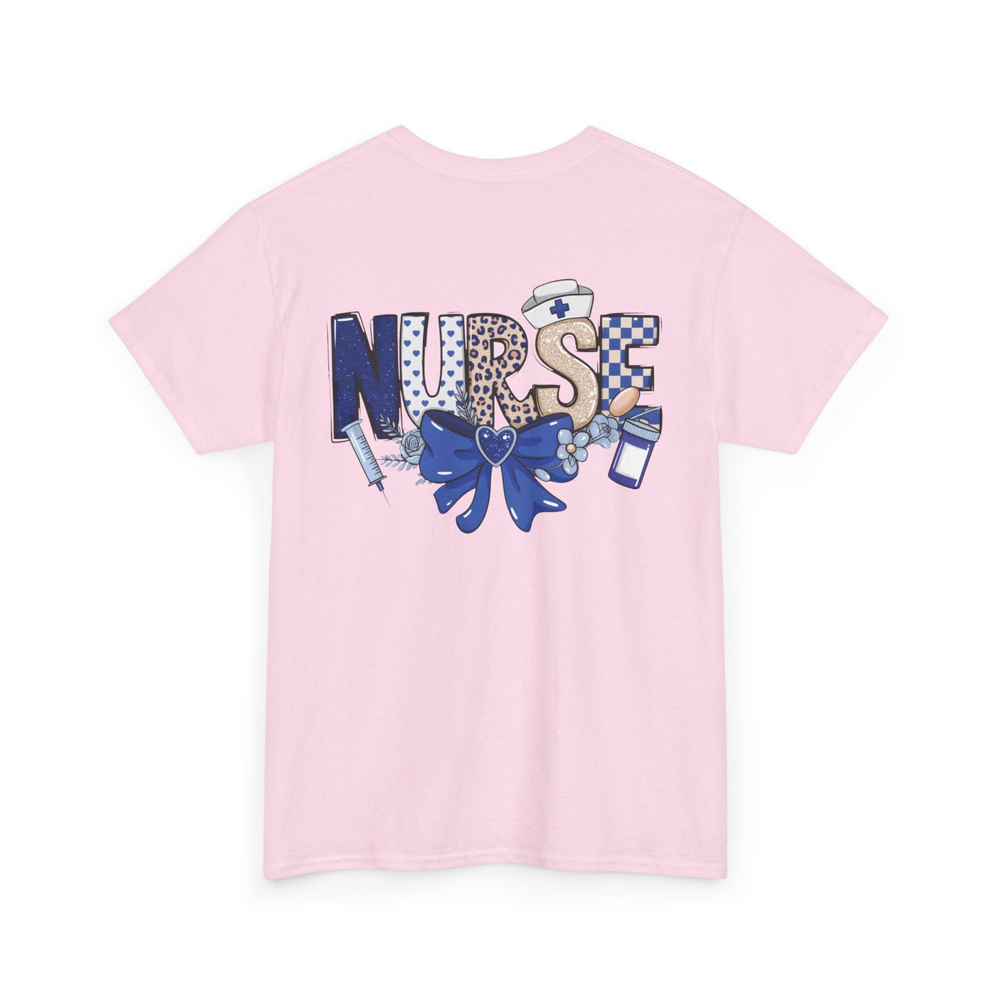 Preppy Nurse Floral Leopard Print T-Shirt