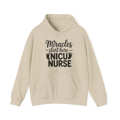 Miracles Start Here NICU Nurse Hoodie