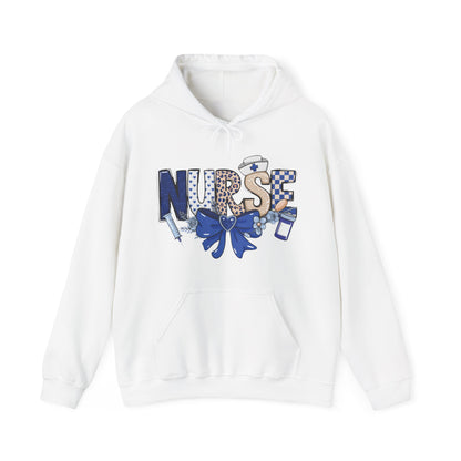 Preppy Nurse Floral Leopard Print Hoodie