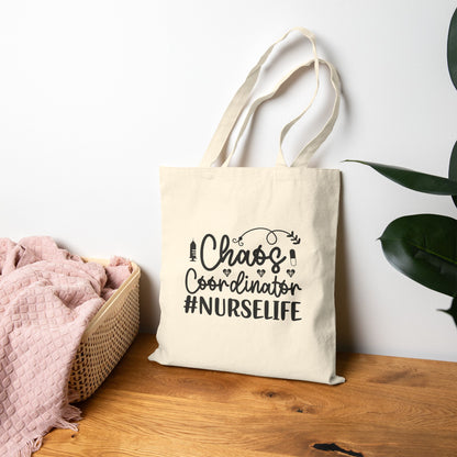 Chaos Coordinator NurseLife Cotton Canvas Tote Bag