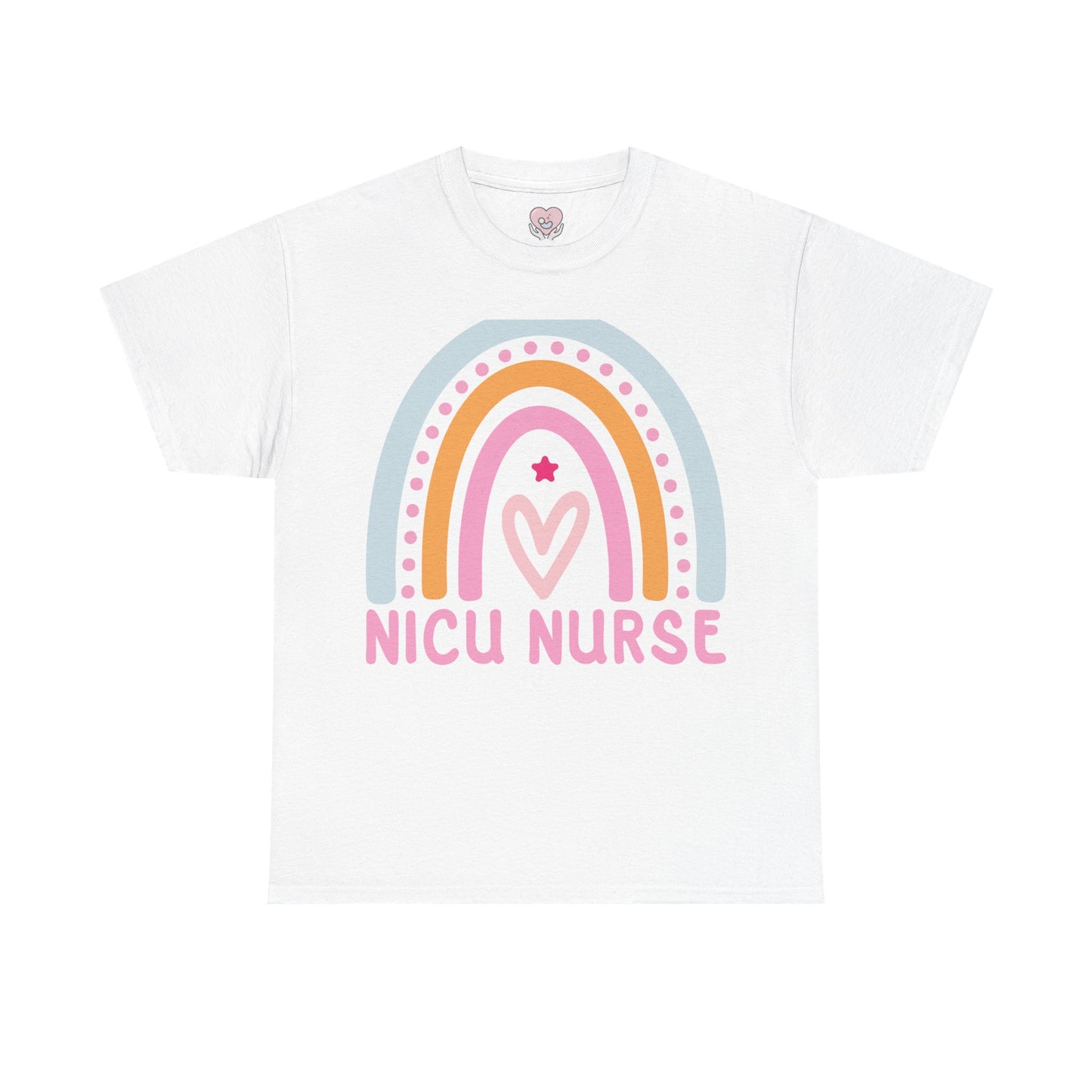 NICU Nurse Boho Rainbow Retro T-Shirt