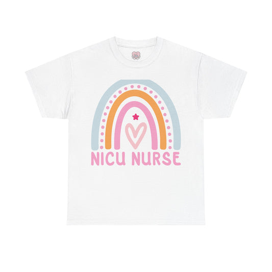 NICU Nurse Boho Rainbow Retro T-Shirt