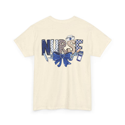 Preppy Nurse Floral Leopard Print T-Shirt