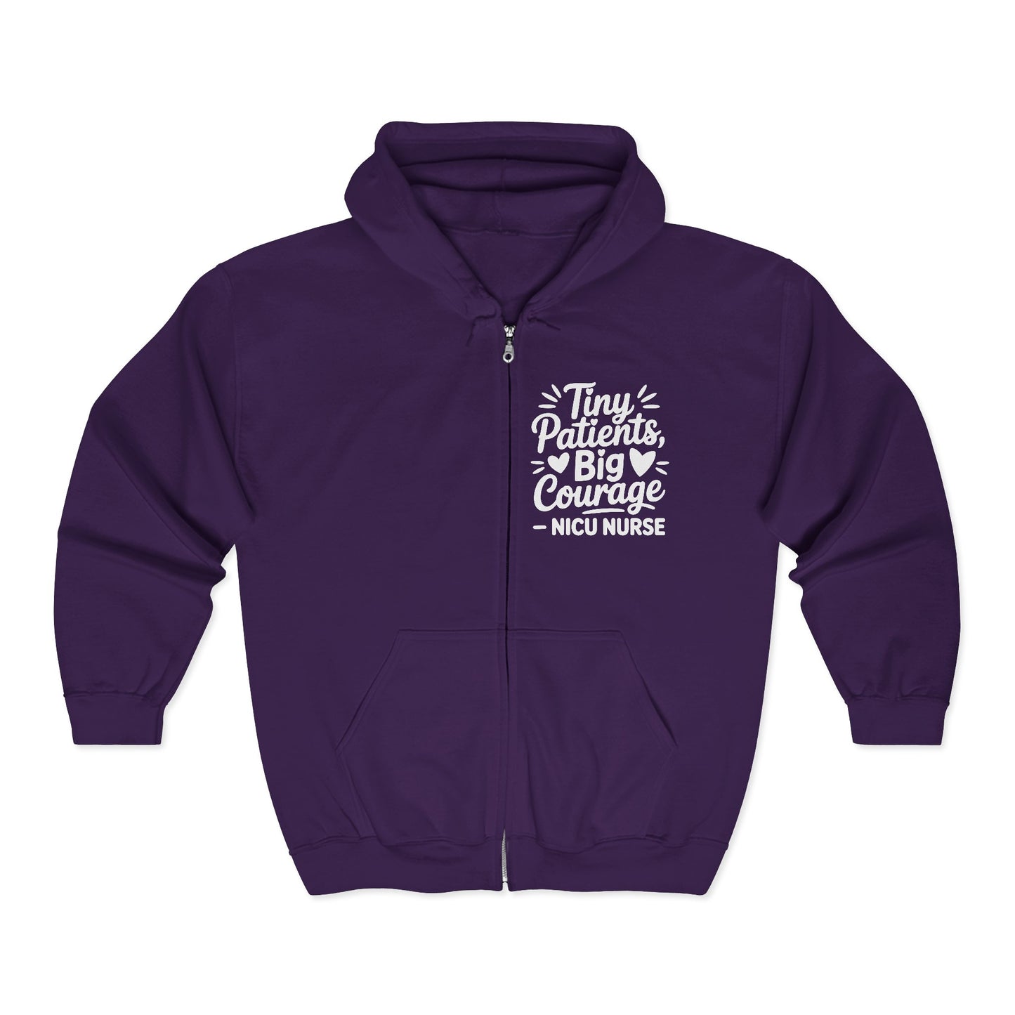 Tiny Patients Big Courage Zip Hoodie