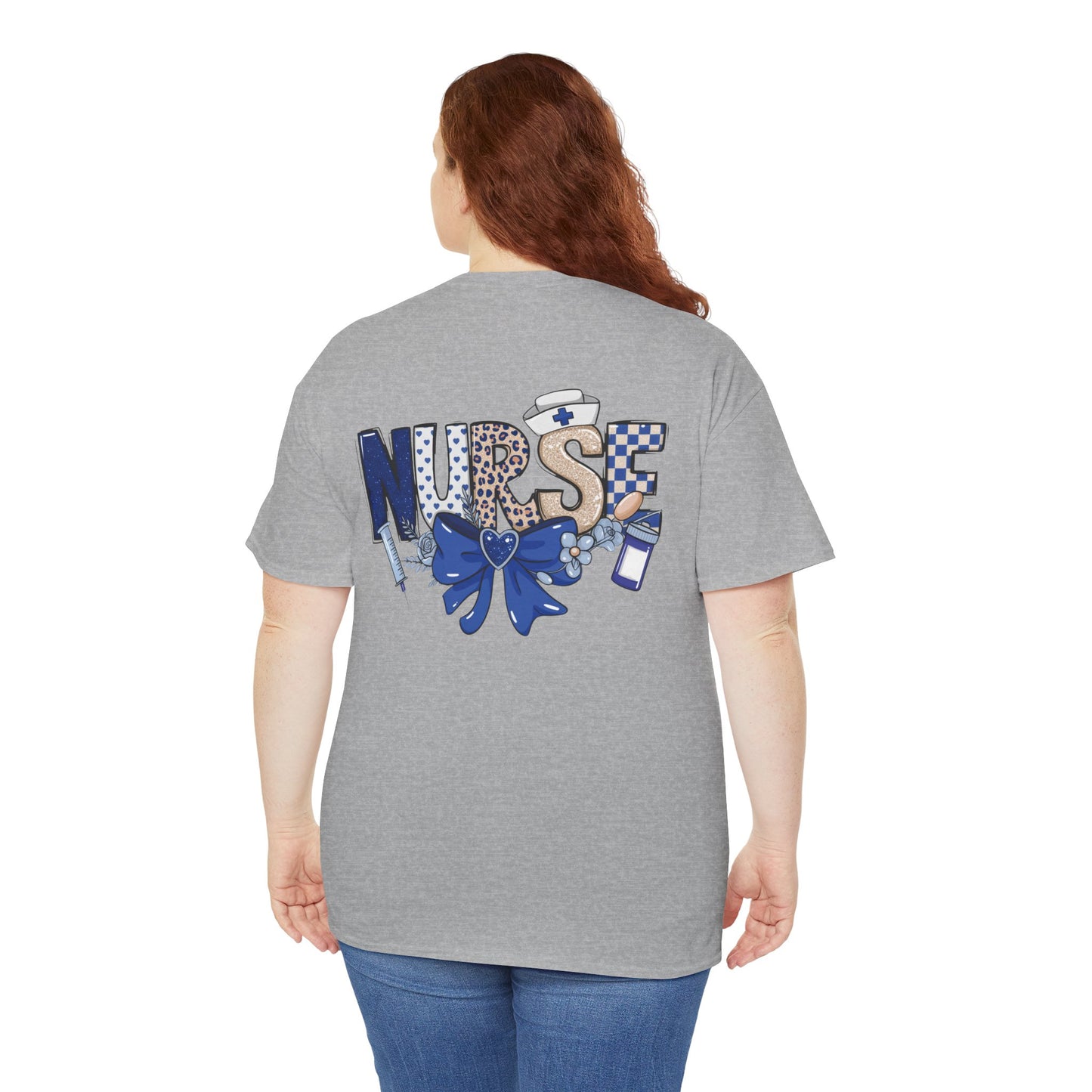 Preppy Nurse Floral Leopard Print T-Shirt
