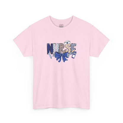 Preppy Nurse Floral Leopard Print T-Shirt