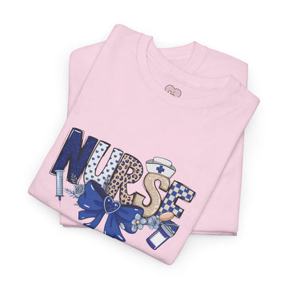 Preppy Nurse Floral Leopard Print T-Shirt