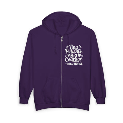 Tiny Patients Big Courage Zip Hoodie