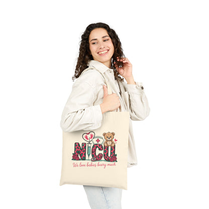 NICU Baby Bear Cotton Canvas Tote Bag