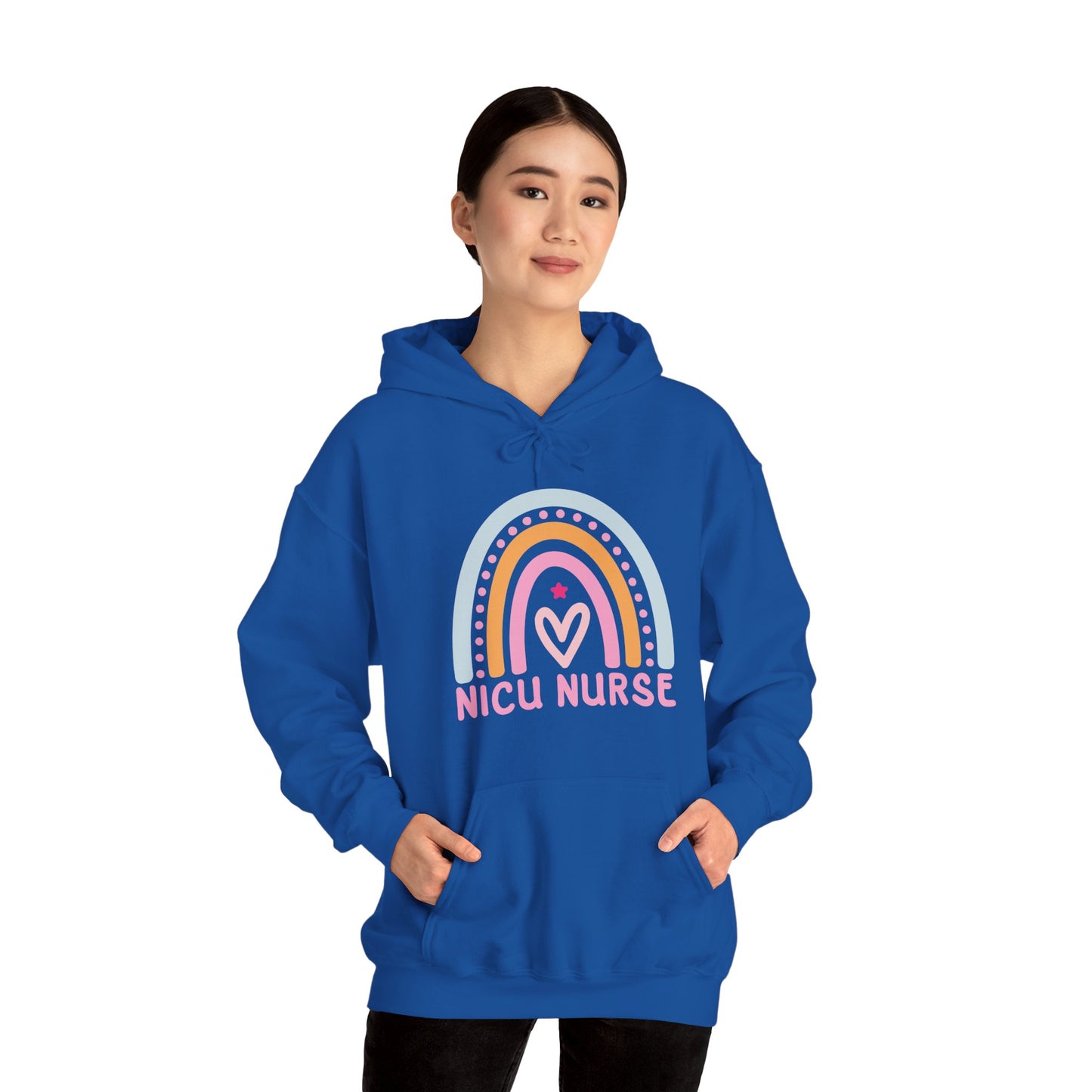 NICU Nurse Boho Rainbow Retro Hoodie