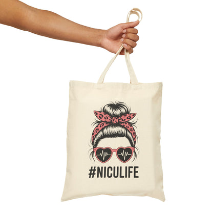 NICU Life Cotton Canvas Tote Bag