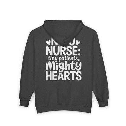 Tiny Patients Mighty Hearts NICU Nurse Zip Hoodie