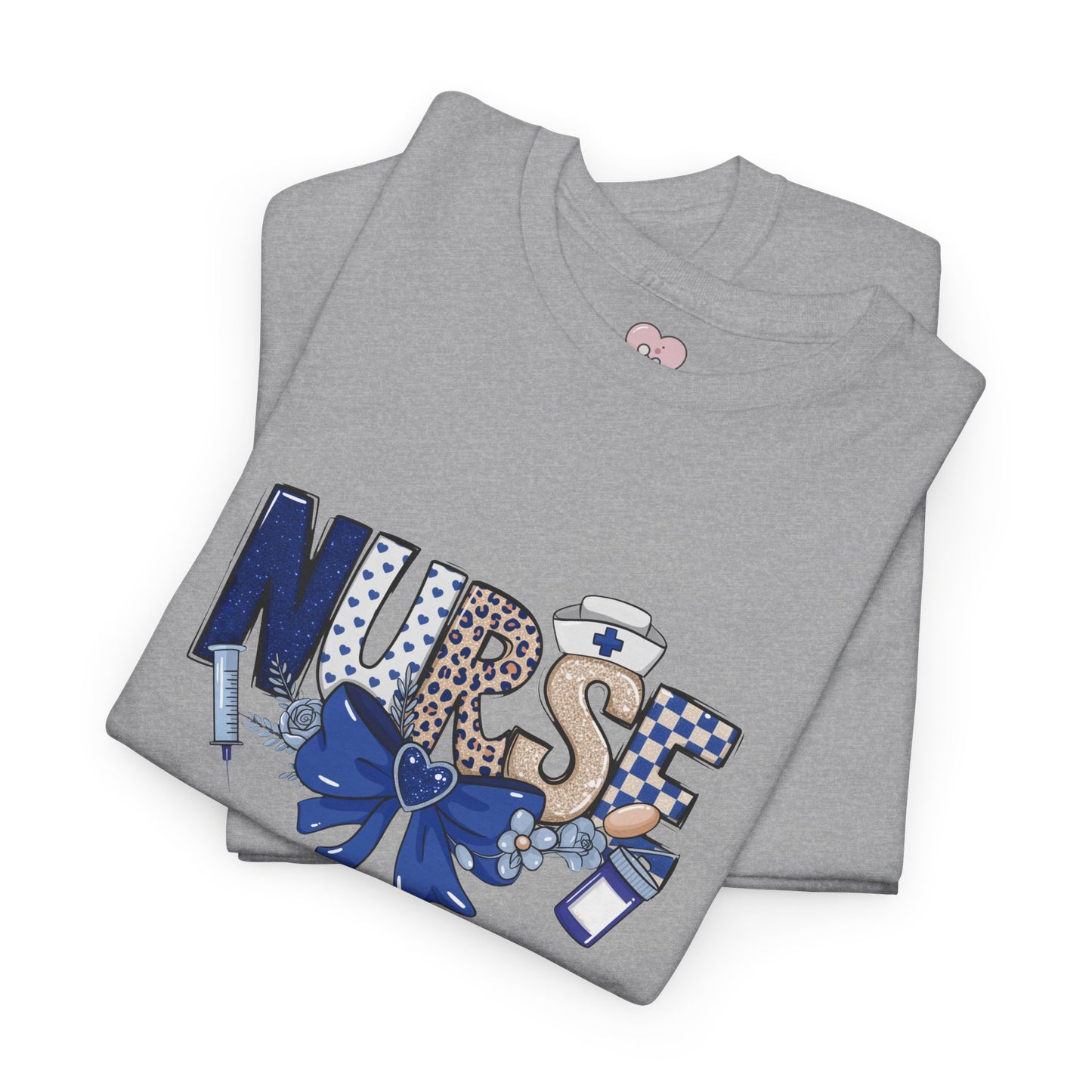 Preppy Nurse Floral Leopard Print T-Shirt