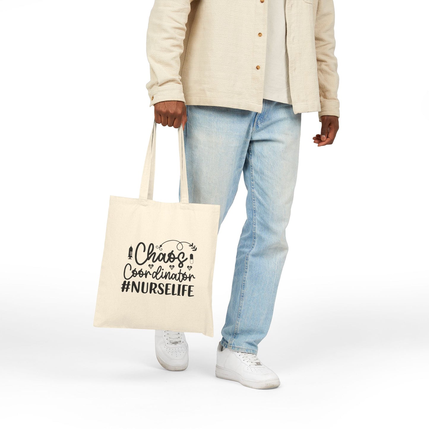 Chaos Coordinator NurseLife Cotton Canvas Tote Bag