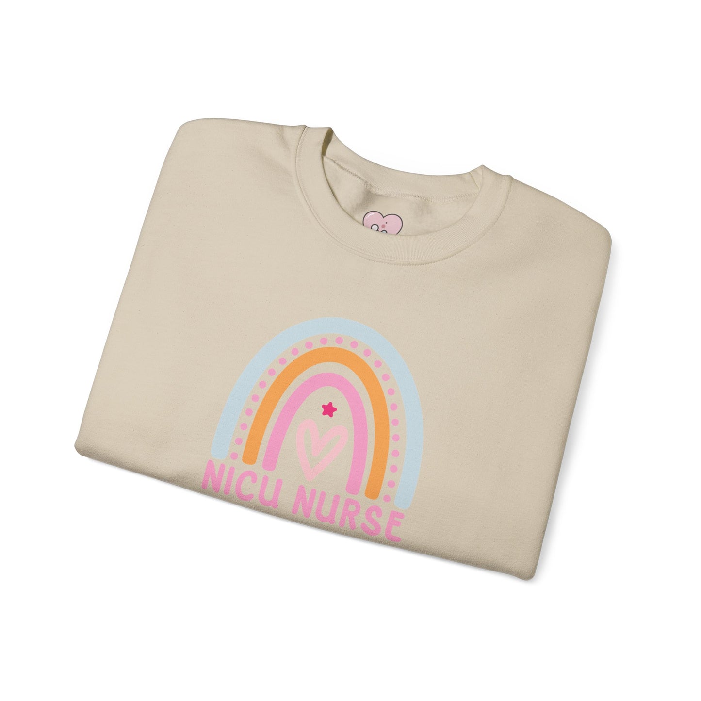 NICU Nurse Boho Rainbow Retro Crewneck Sweatshirt