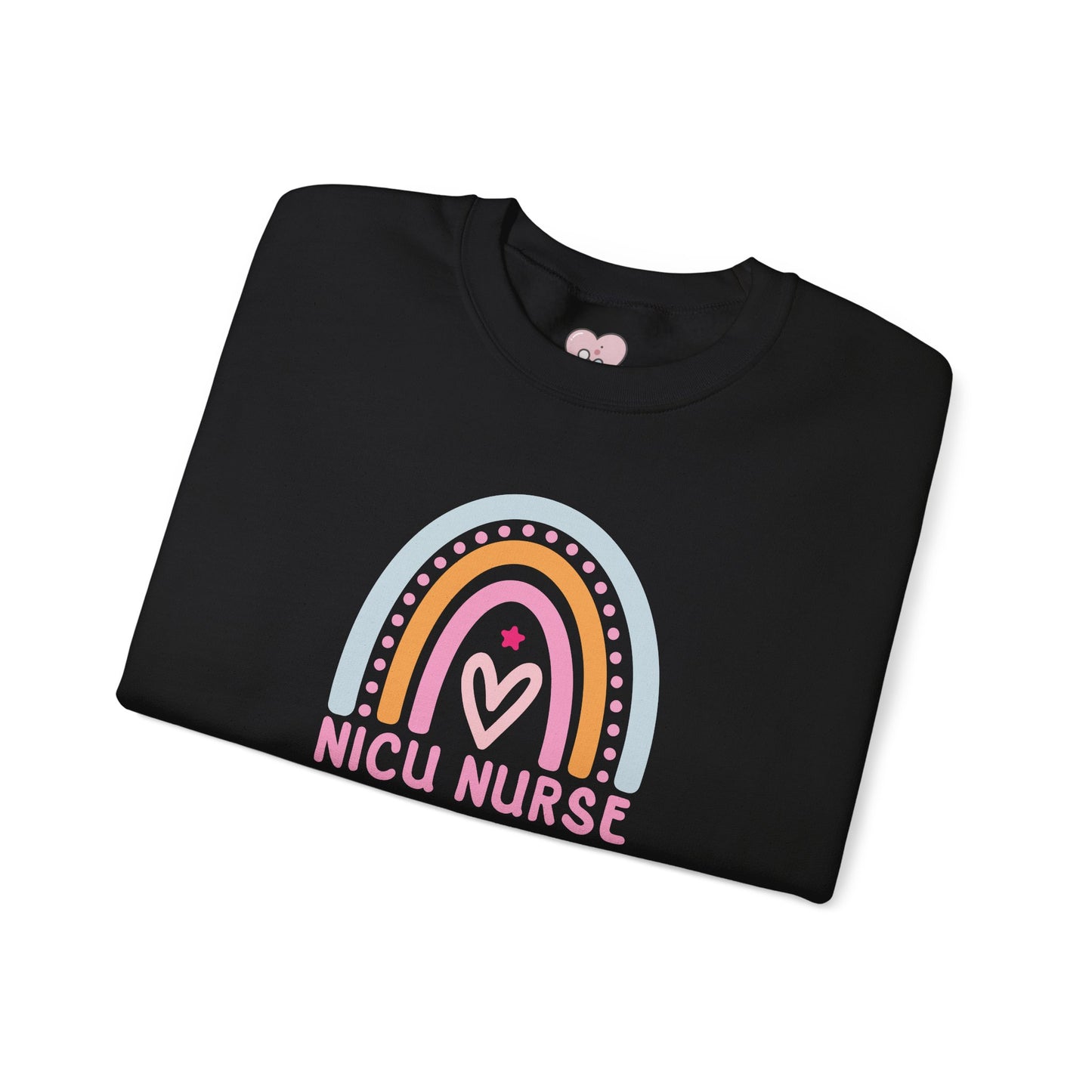 NICU Nurse Boho Rainbow Retro Crewneck Sweatshirt