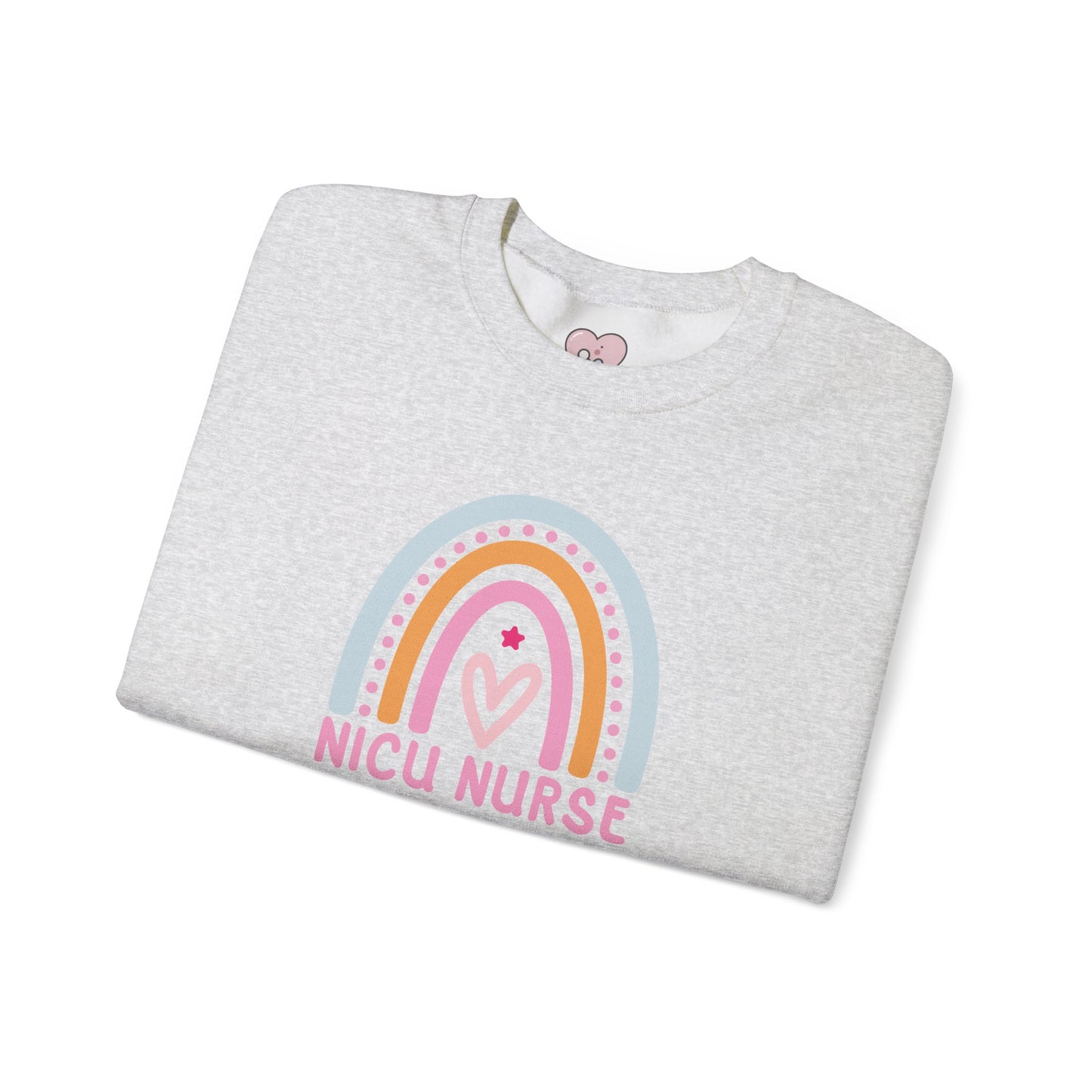 NICU Nurse Boho Rainbow Retro Crewneck Sweatshirt