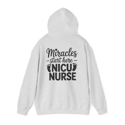 Miracles Start Here NICU Nurse Hoodie