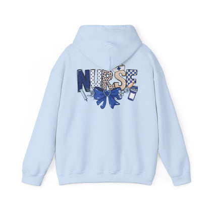 Preppy Nurse Floral Leopard Print Hoodie