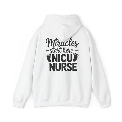 Miracles Start Here NICU Nurse Hoodie