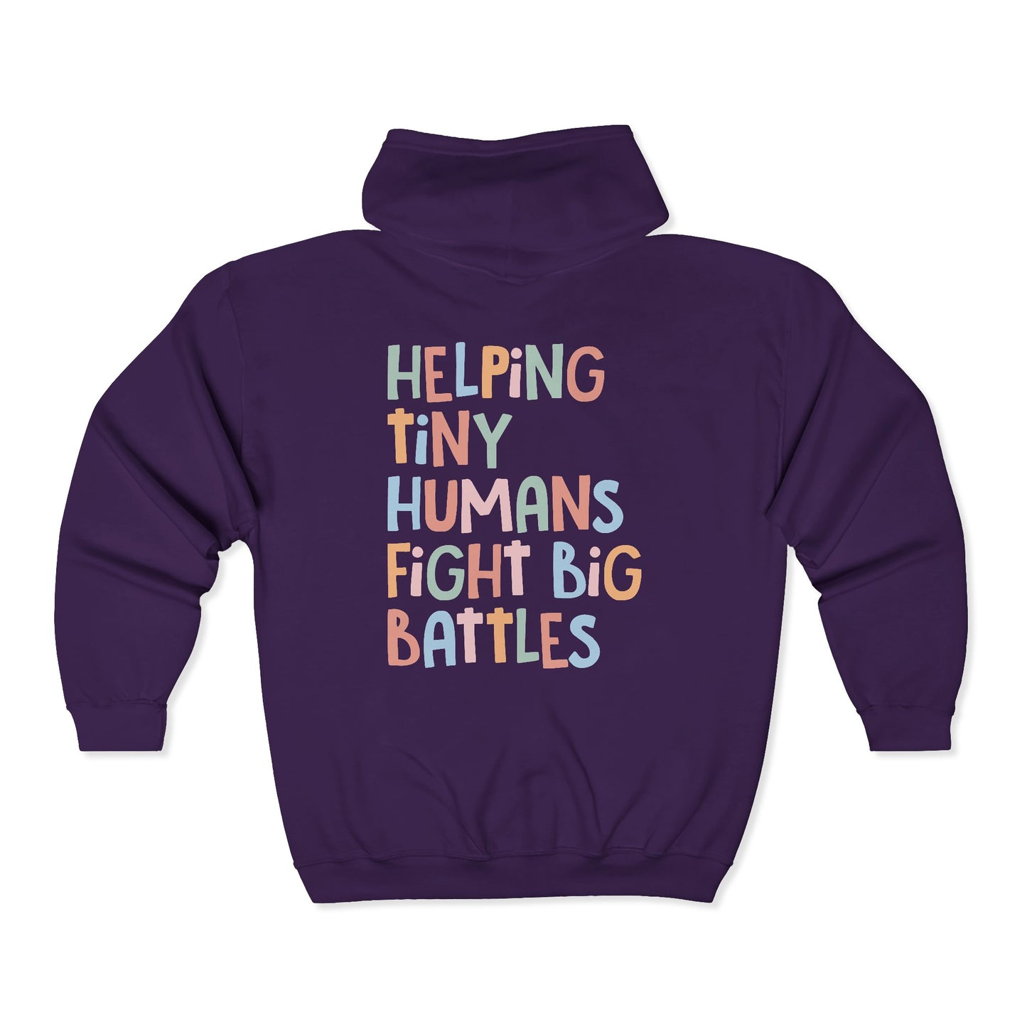 NICU Nurse Zip-Up Hoodie | Helping Tiny Humans Fight Big Battles